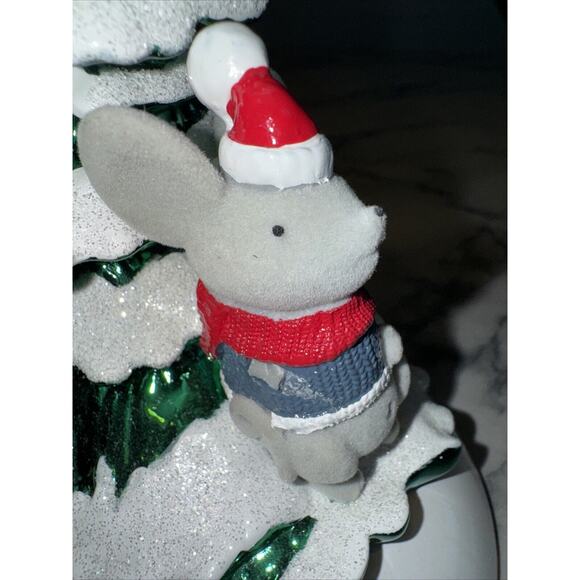 NEW Bath And Body Works Christmas TREE MOUSE Single Wick Candle Pedestal Holder - Picture 6 of 10